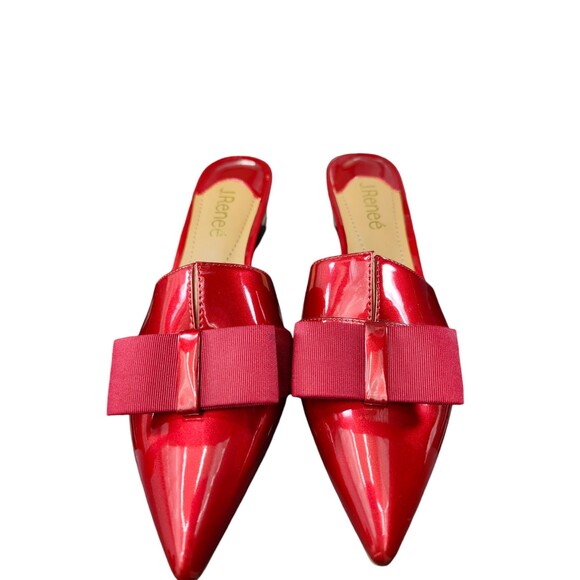 J Renee Raziella Red Heels Size 7 | Sample Sale 2021 | 2-Inch Kitten Heel - Picture 2 of 4